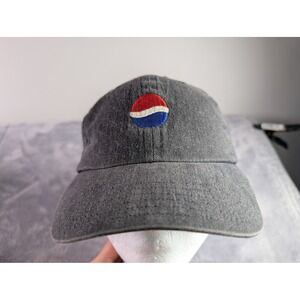 Pepsi Choose Your Music Baseball Cap Hat Gray Washed Cotton Adjustable Strapback